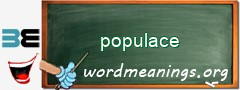 WordMeaning blackboard for populace